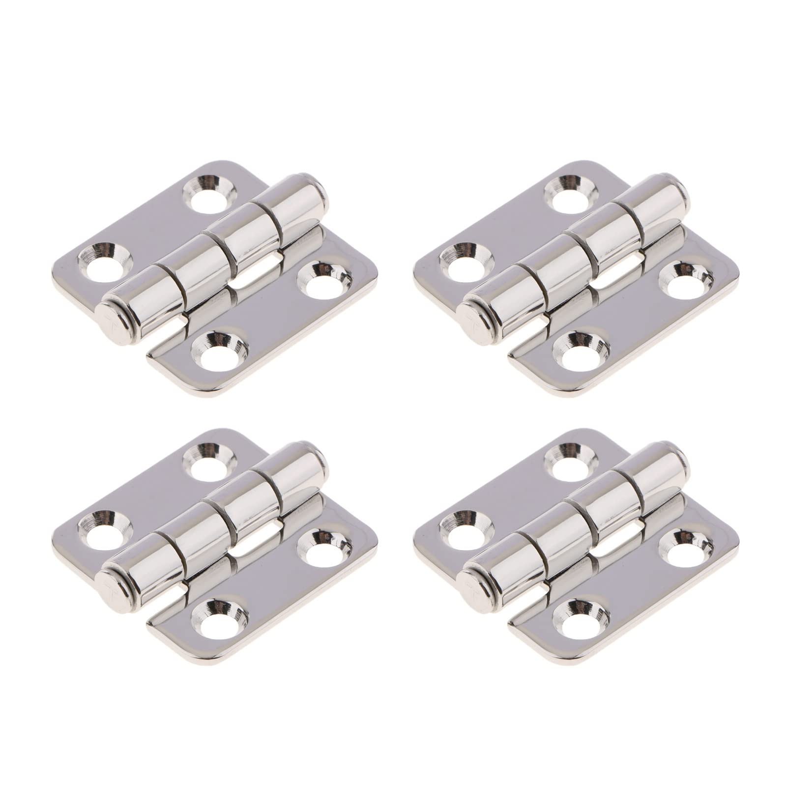 4 Pieces of Shipping Cabin Door Hinges with Bolts Stainless Steel for Ships, RVs, Etc
