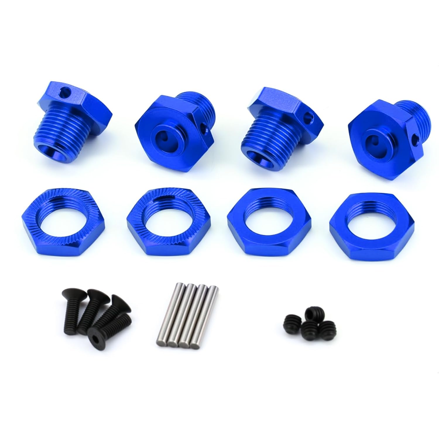 Aluminum Alloy 17mm Wheel Hex Nut Upgrade Part for Arrma 1/8 Typhon 3s 1/10 Big Rock V3 (Blue)