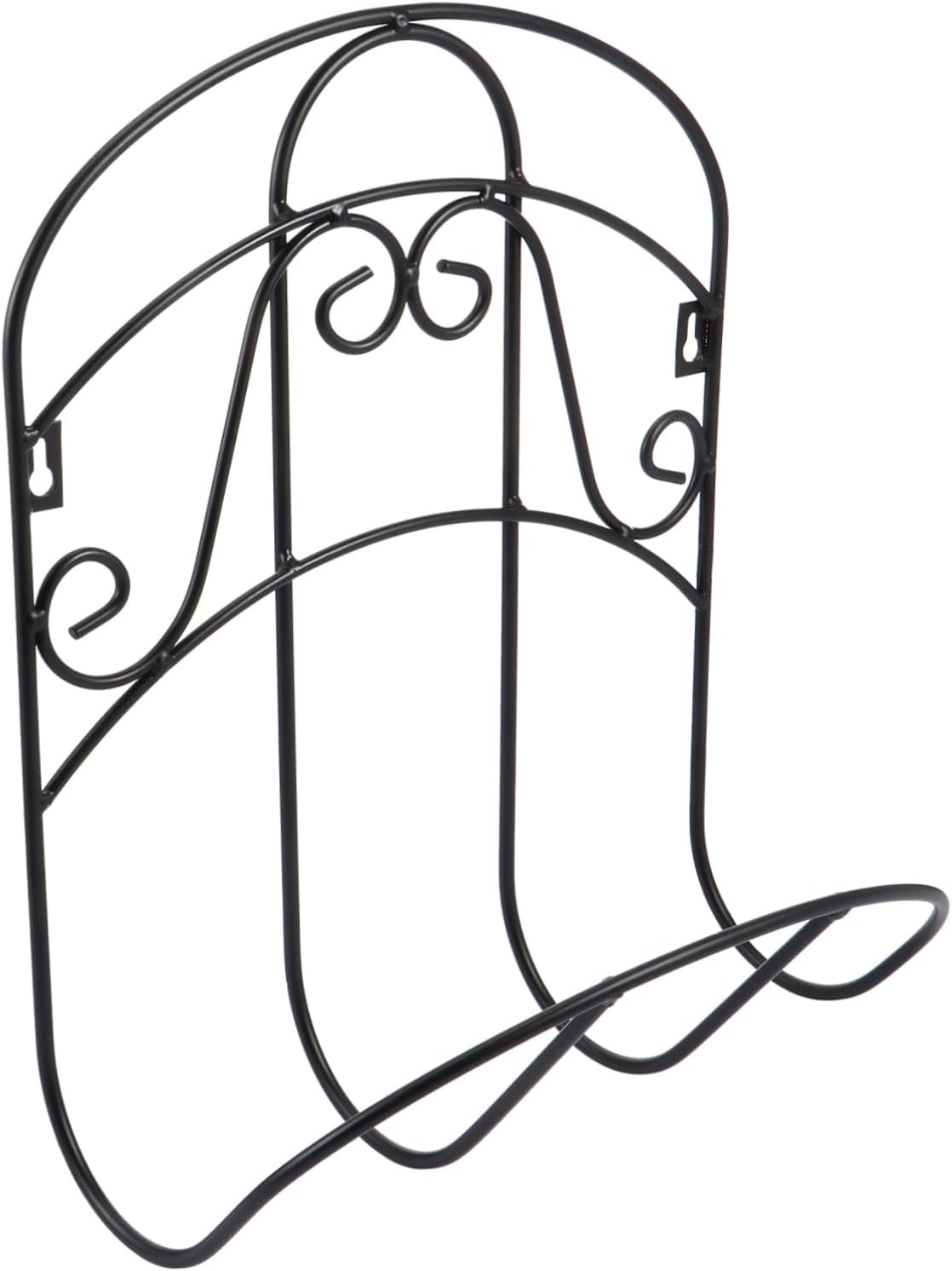 POPETPOP Heavy Duty Hose Storage Bracket Wall Mount Garden Hose Rack Decorative for Garden
