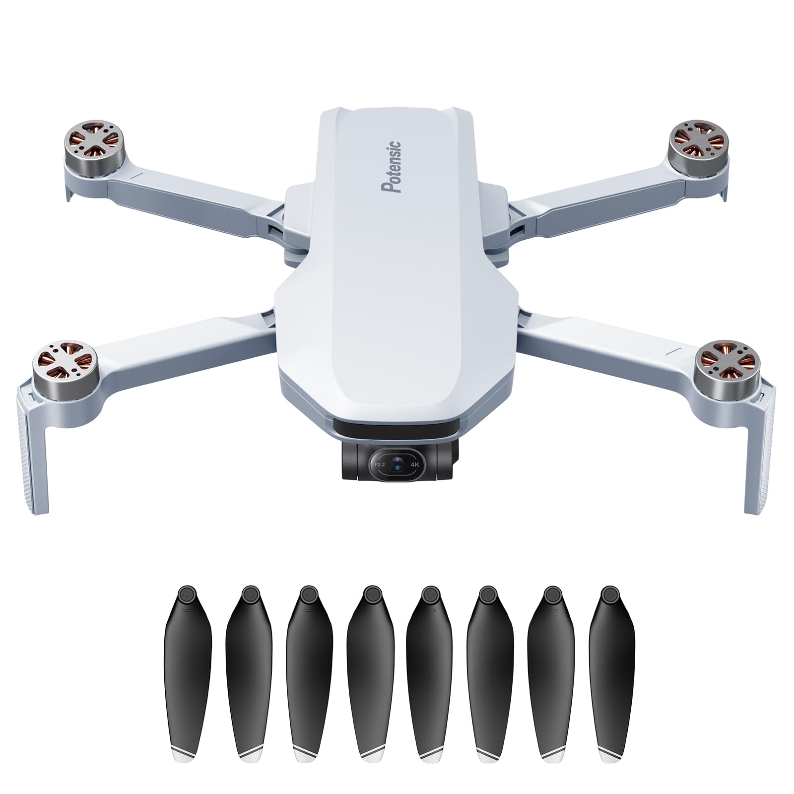 Image secondaire de Potensic Drone de rechange ATOM avec cardan contenant un jeu d'hélices et tous les composants électroniques, sans batterie/téléc