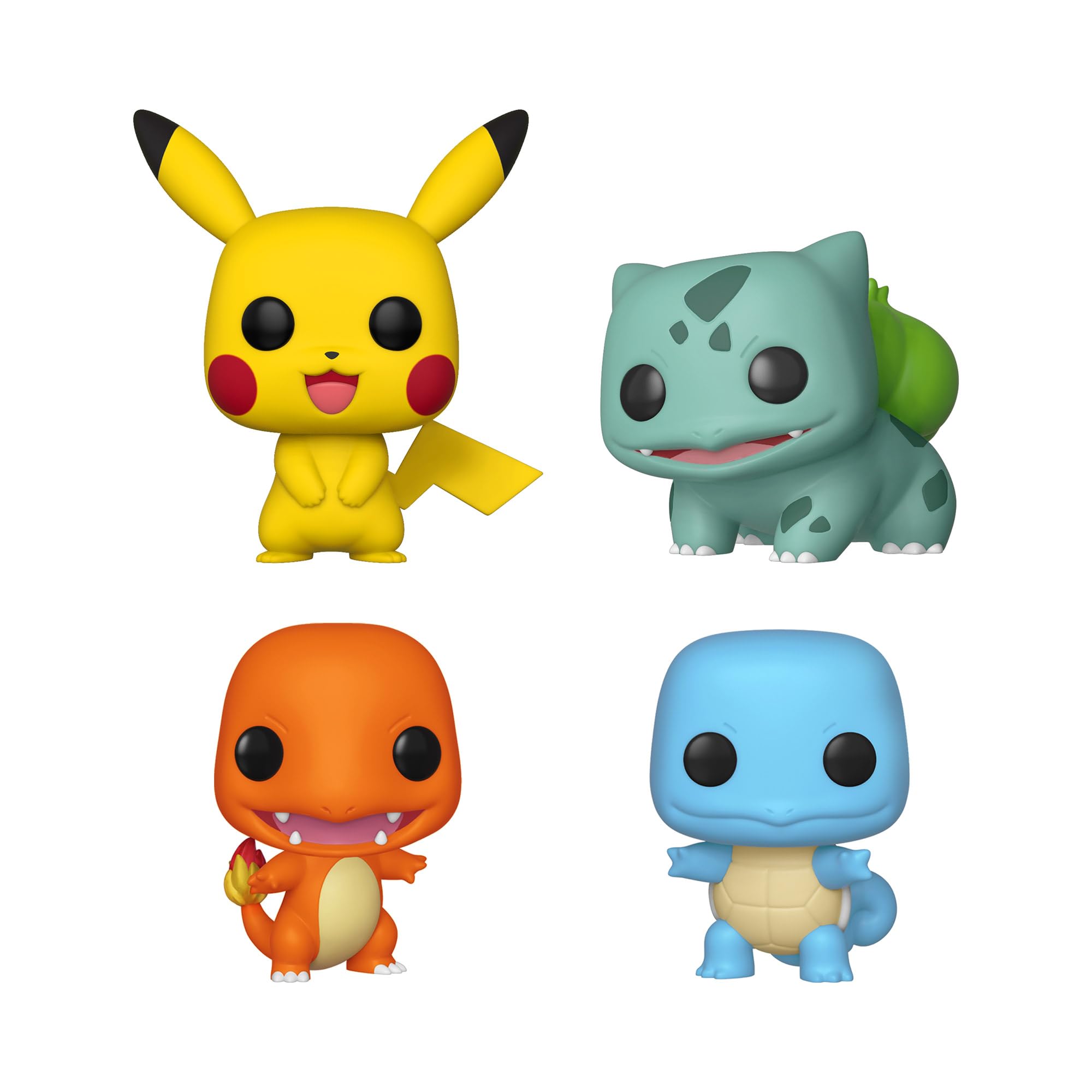 Funko POP! Games: Pokemon - Starters - 4 Pack - Pikachu - Squirtle - Charmander - Bulbasaur- Vinyl-Sammelfigur - Geschenkidee - Offizielle Handelswaren - Spielzeug Für Kinder und Erwachsene