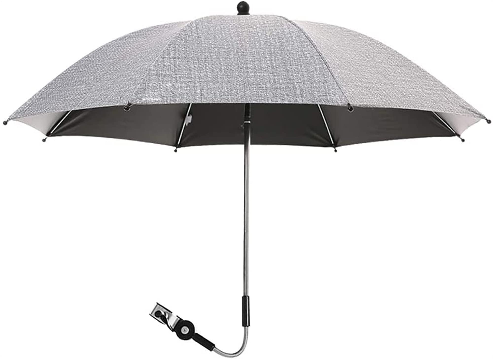 Sonnenschirm Für Kinderwagen & Buggy, Schirm, Sonnensegel, UV Sonnenschutz 50+, Bergsteiger Kinderwagen-Zubehör (Color : Gray, Size : 85cm)