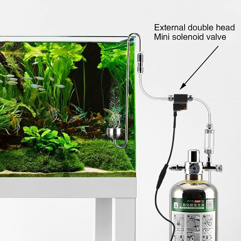 DONGKER CO2-Magnetventil für Aquarien, CO2-System, DC 12 V