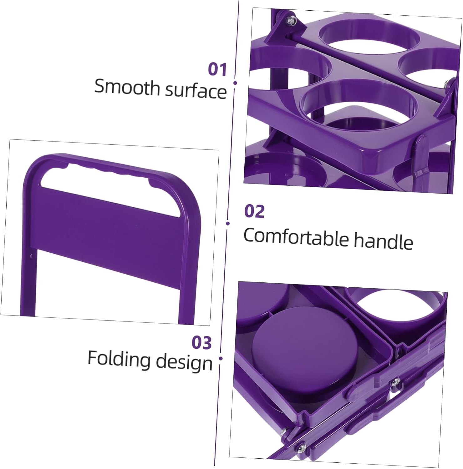 CHILDWEET Foldable Drink Carrier Handle Portable Beer Basket Beer Holder Plastic Collector Easy to Use