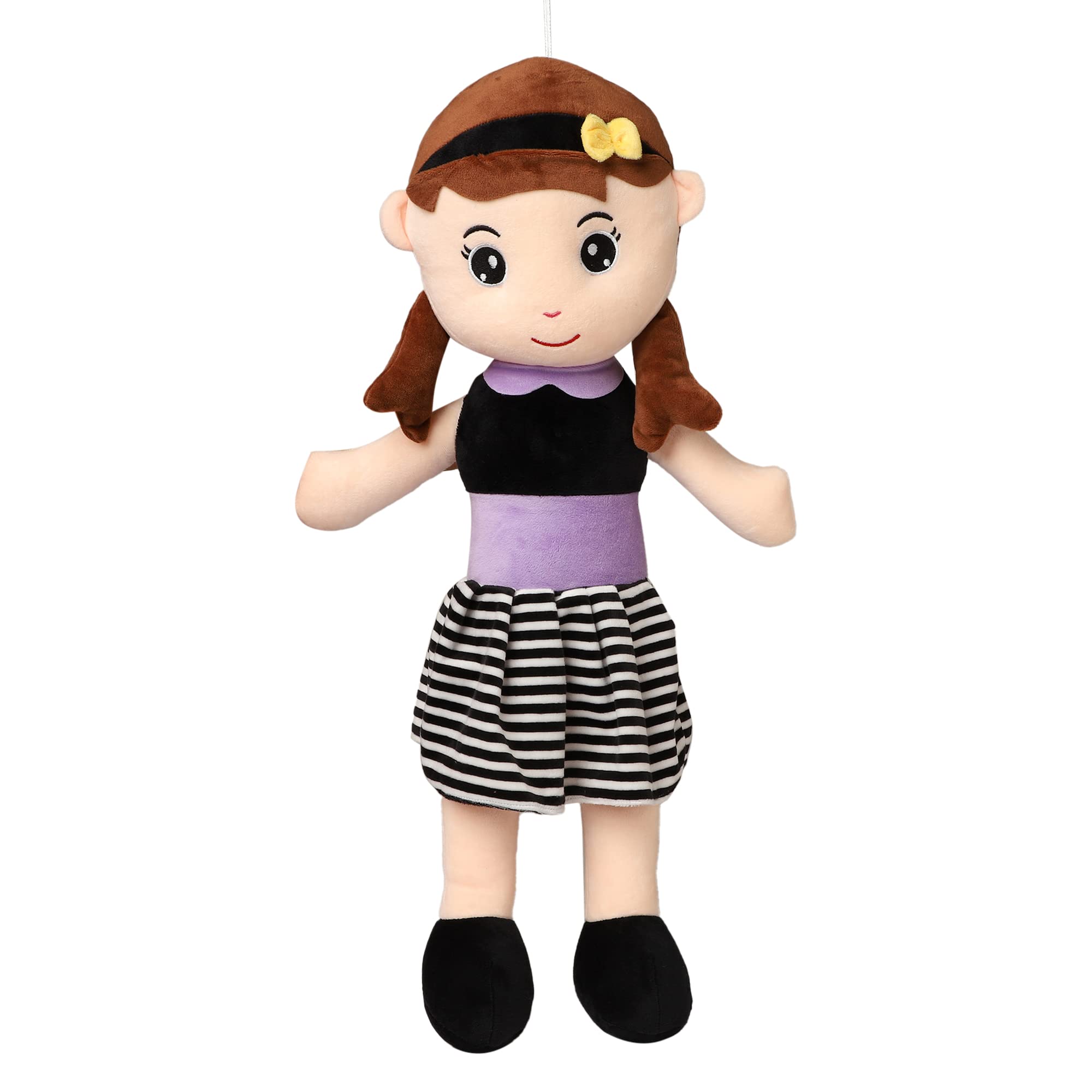 FUN ZOO Cute Huggable Sweet Doll 55cm with Embroidered Face, Cute and Soft Washable Doll for Kids (Purple)