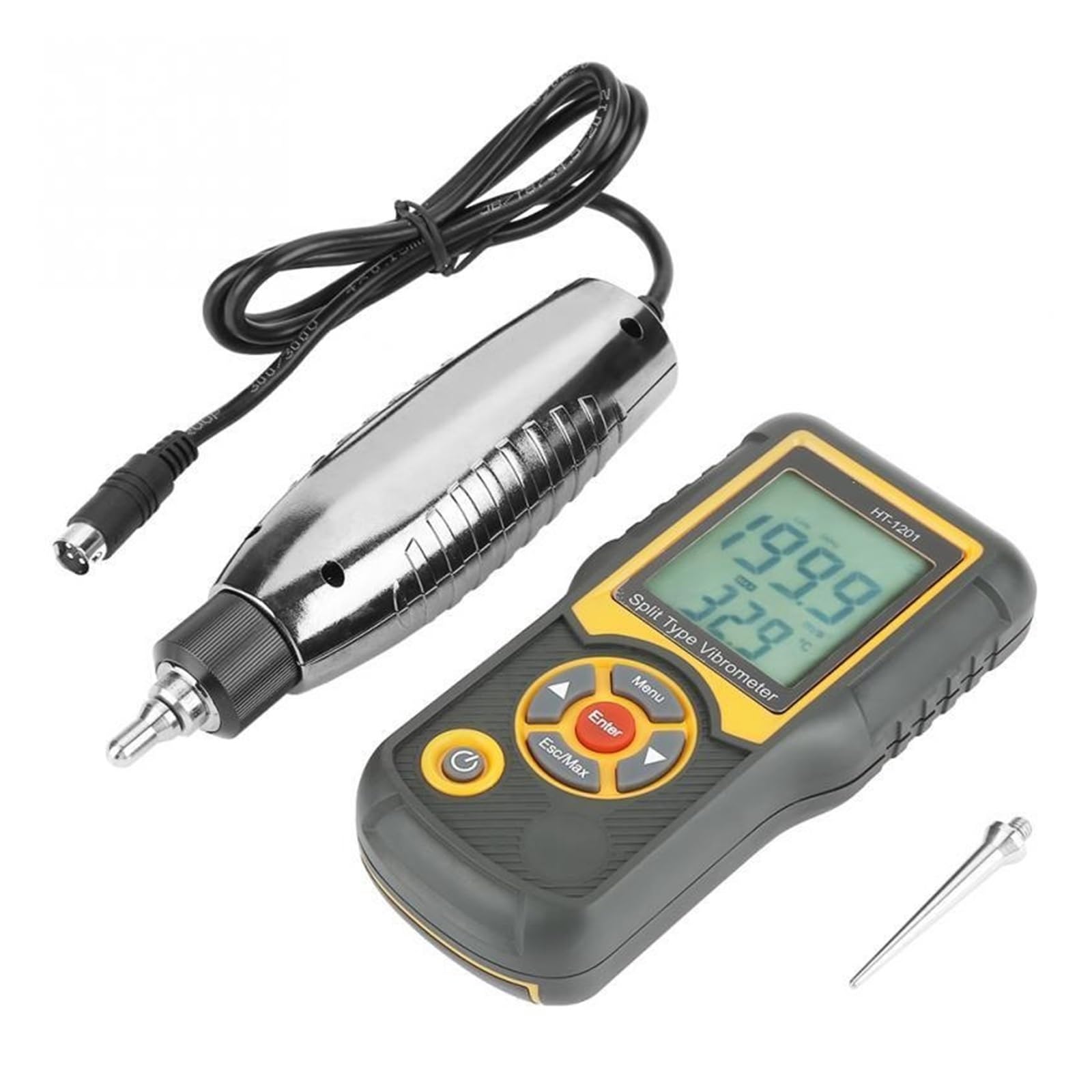Misuratore Di Vibrazioni Digitale Tipo Split Velocità Del Tester Vibrazione Ad Alta Precisione 0,1-199,9 Mm/S Calibro Sensore Accelerazione Con Sonda Misurazione Precisa