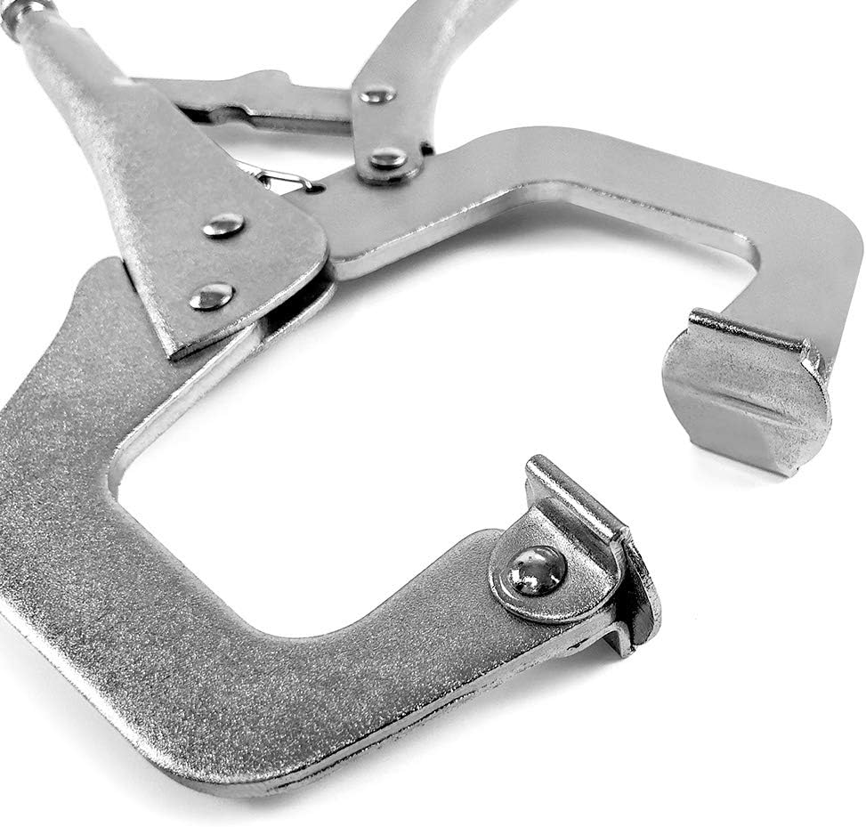 Exclusive Discount 60% Price QWORK 2 Pack Locking C-Clamp, 11 Locking Pliers with Swivel Pads, Made from Strong High Grade Carbon Steel Review Product QWORK 2 Pack Locking C-Clamp, 11 Locking Pliers with Swivel Pads, Made from Strong High Grade Carbon Steel