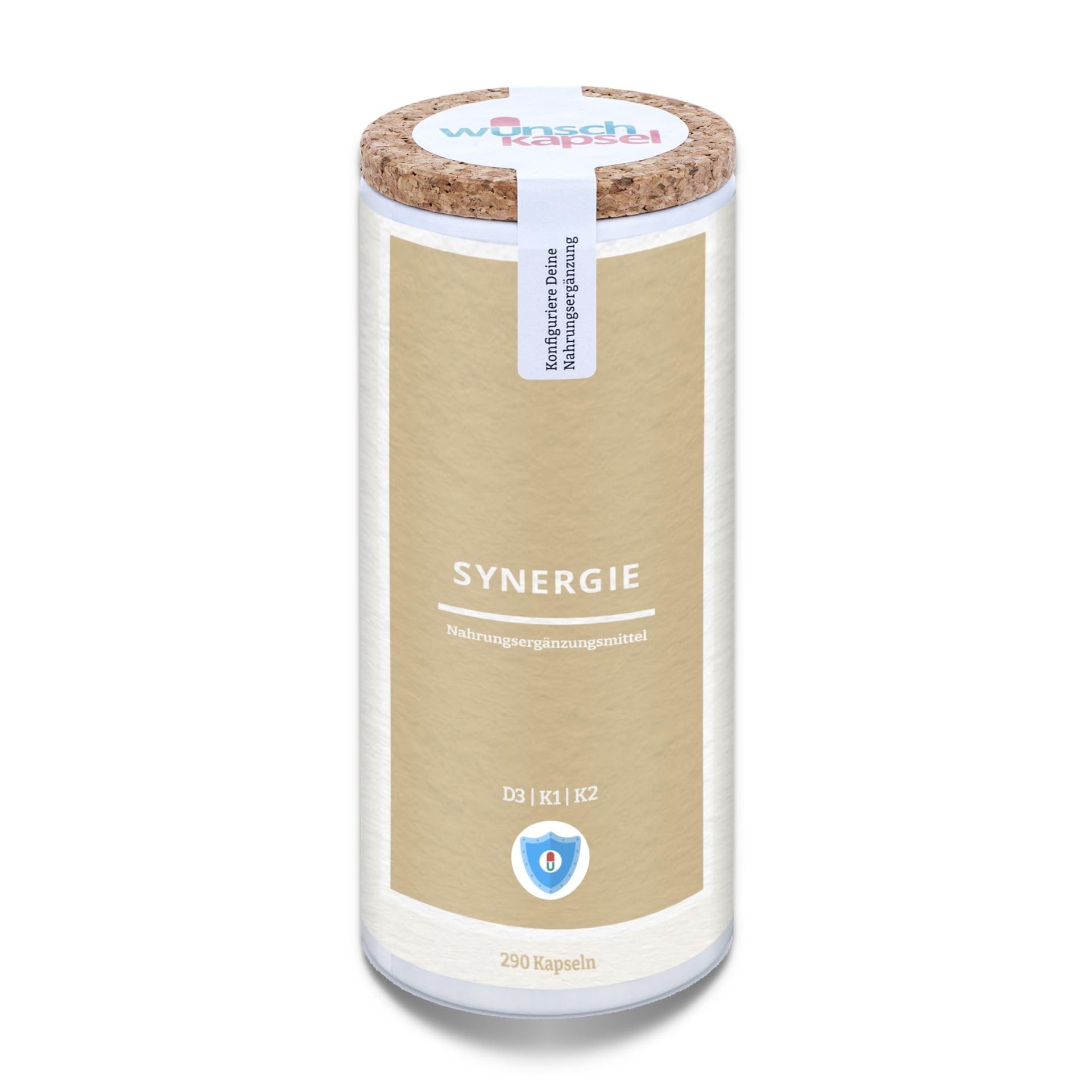 SYNERGIE aus Vitamin D3, K1 und K2 | für den Stoffwechsel von Knochen und Mineralstoffen | 800 IE D3, 100 mcg K1, 100 mcg K2 | 290 vegane Kapseln
