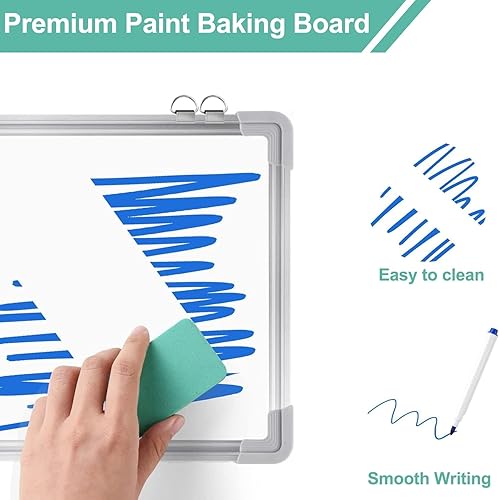 Miniatura 4 de NUNET Soporte para libros de bambú ajustable de 16 x 12 pulgadas de altura con imanes/barra de regla para caballete de arte, soporte para libros de