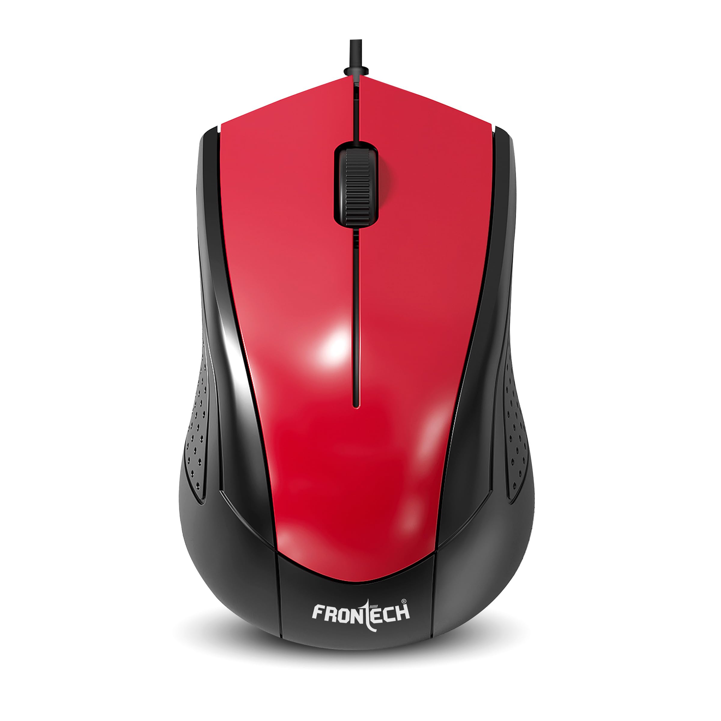 FRONTECH Premium 3-Button USB Wired Mouse | 1000 DPI Optical Sensor | Plug & Play | Compatible with PC/Laptop/Tablet | 1-Year Warranty (MS-0064 - Red) (B0CMTHXJXT) Amazon Price History, Amazon Price Tracker
