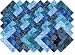 Blue Printed Batik Collection 40 Precut 5-inch Quilting Fabric Charm Squares