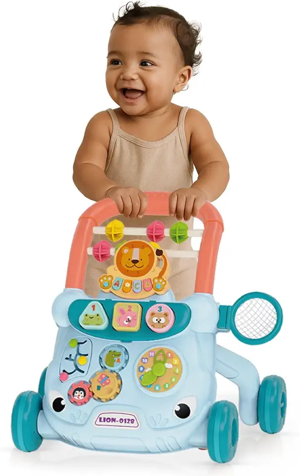 Andador Infantil Didático Musical Educativo Interativo com Reservatório de Água (Azul)
