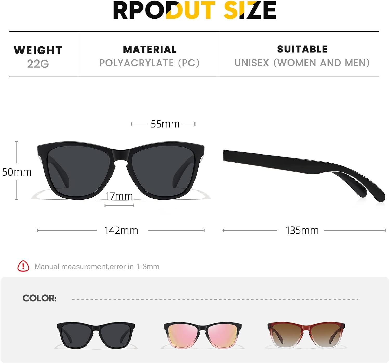 Sunglasses Womens Polarized Sunglasses for Mens Womens Retro Mirror Lens for Driving Fishing UV400 Protection - Image 5