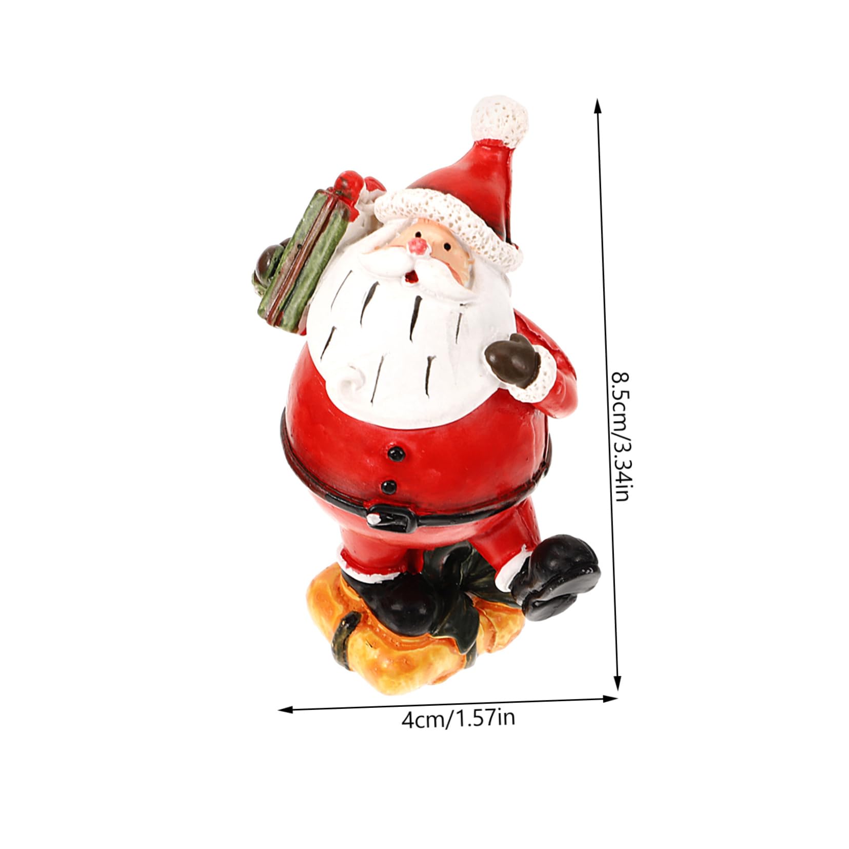 Alipis 10 Pezzi ornamenti di babbo natale statuine di Babbo Natale ornamento di Natale regali retrò christmas tree xmas tree modello babbo natale mini addobbi natalizi resina rosso