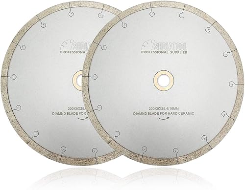 Miniatura 6 de SHDIATOOL Hojas de sierra de azulejos húmedos de 10 pulgadas para cortar mármol de porcelana de cerámica, paquete de 2
