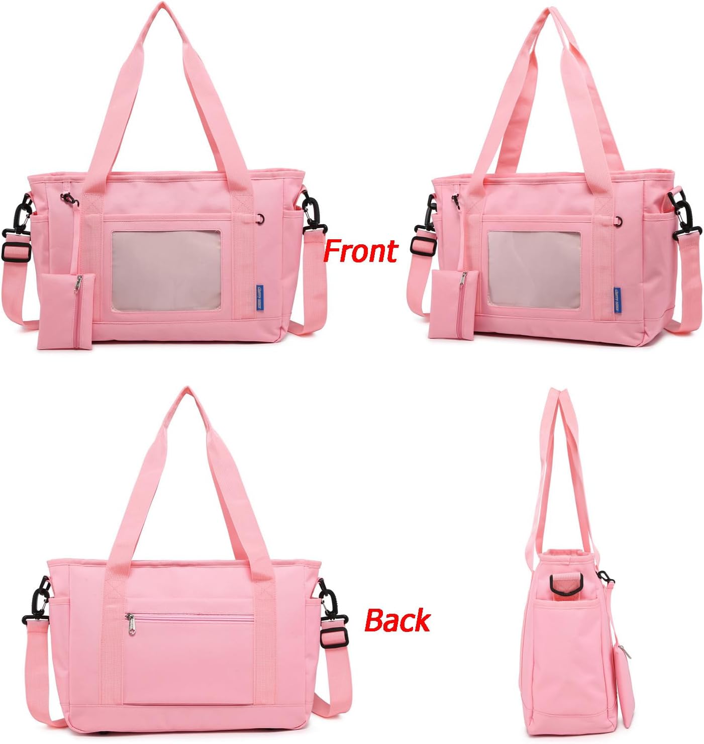 Canvas Tote Ita Bag Luggage Bag Shoulder Bag Kawaii Purses and Handbags with Pin Display for Mens Womens - Image 4