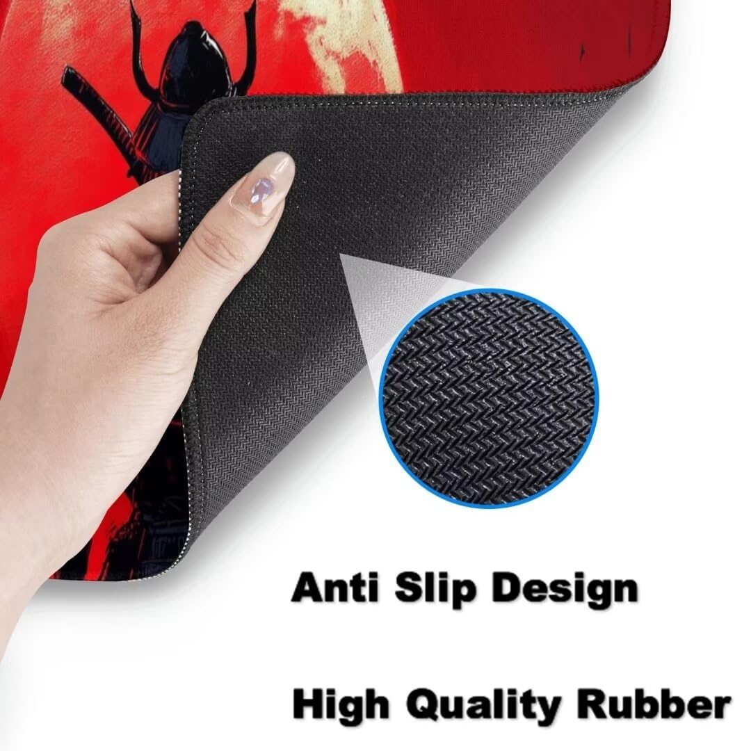Rot Mauspad 1600 x 800mm, Mousepad XXL Schreibtischunterlage Japanischer Mouse Pad, Wasserdicht und Rutschfest Gaming Mauspad, Verbessert Präzision, Gaming-Mauspads für Pc und Gaming Zubehör qw249