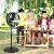 COSTWAY Outdoor Misting Fan, 16-Inch Oscillating Pedestal Fan with Adjustable Height, 3 Mist Levels, 3 Speeds, 90° Oscillation, 35° Tilt Angle, GFCI Plug, Standing Fan for Outside Patio Backyard