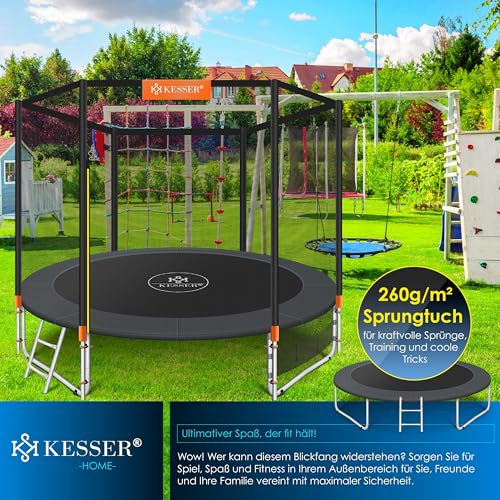 Trampoline cadre robuste KESSER complet avec accessoires de jardin - 4