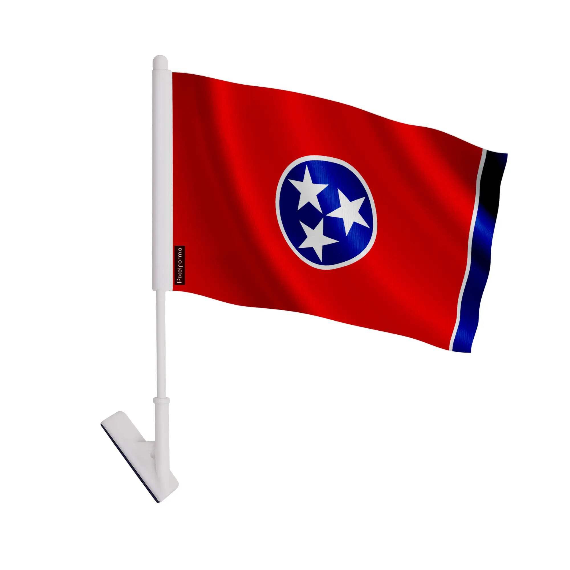 Drapeau adhésif Tennessee en polyester pour fixer sans abîmer les murs
