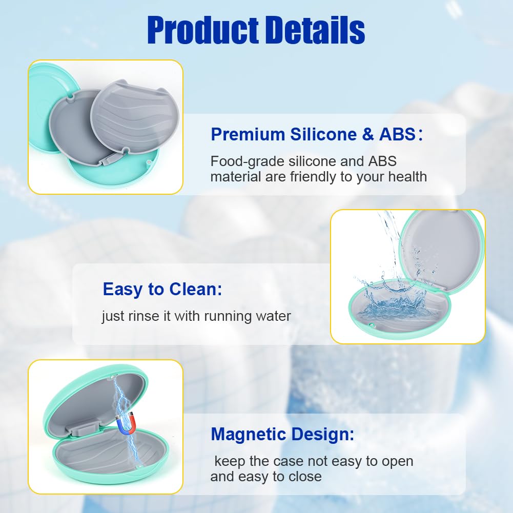 Flintronic Caja Férula Dental Ortodoncia Almacenamiento Funda Alineadores Aparatos Dentales Resistente Fácil Limpiar 2 Herramientas