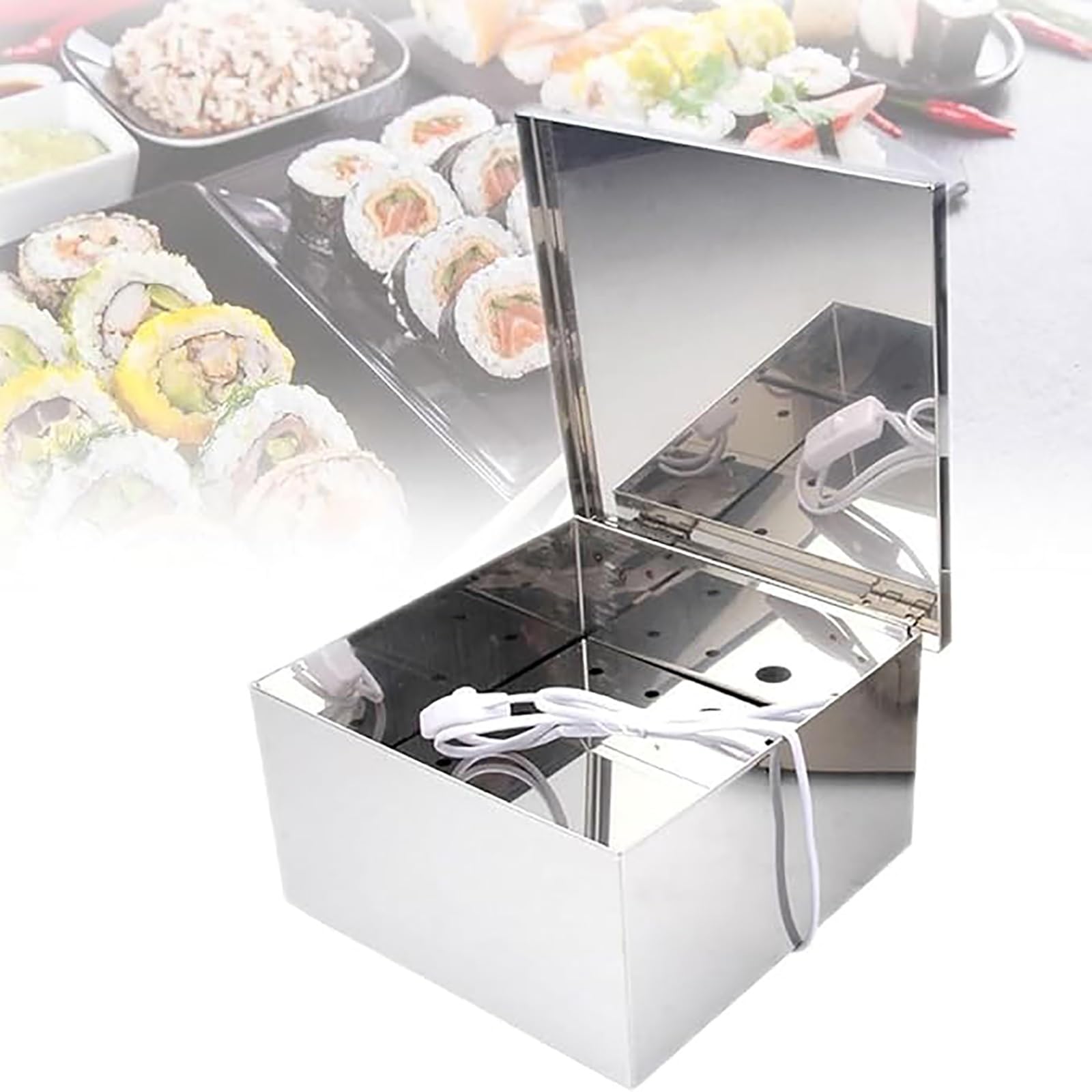 Sushi Nori Trockner, Edelstahl Seetang Trockenbox mit feuchtigkeitsbeständigem Design, einstellbare Temperatur für professionelles Kochen und Sushi Restaurants