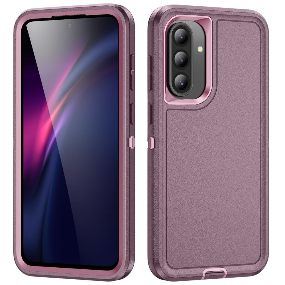 Coque Samsung S25 FE silicone rigide anti-choc double couche violet rose - 7