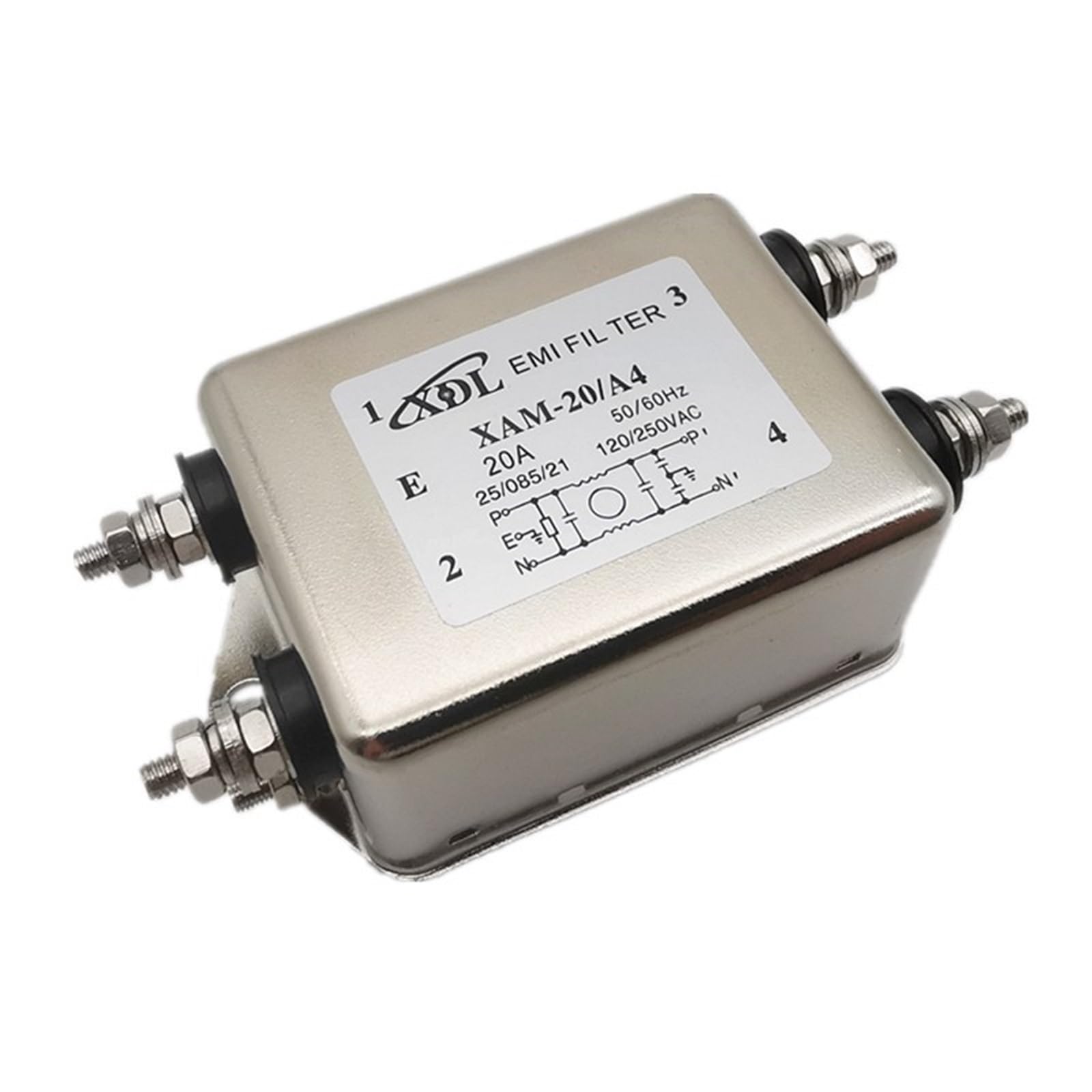 Filtro monofásico 220V XAM-20/A4 que elimina interferencias en redes de 20A