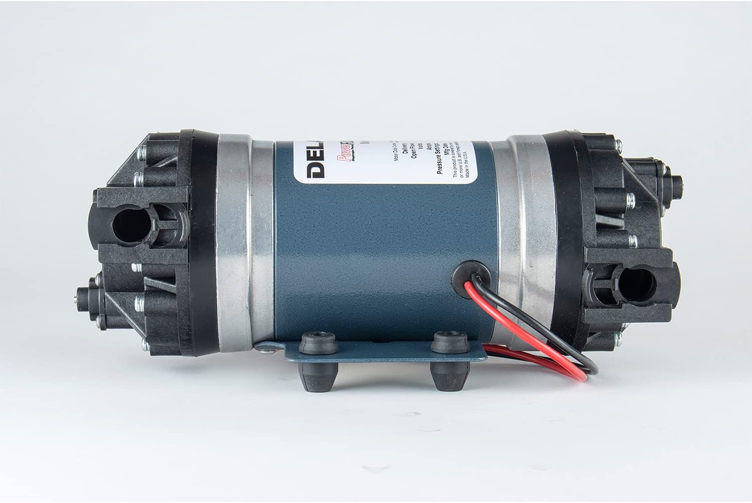 Delavan Fluid Power 7972-111E-SB PowerFLO Electric 12 VDC Diaphragm Pump w/ Multi Intake Outtake Options, Max Fluid Temperature of 140 Degree F, 70 PSI & 10 GPM