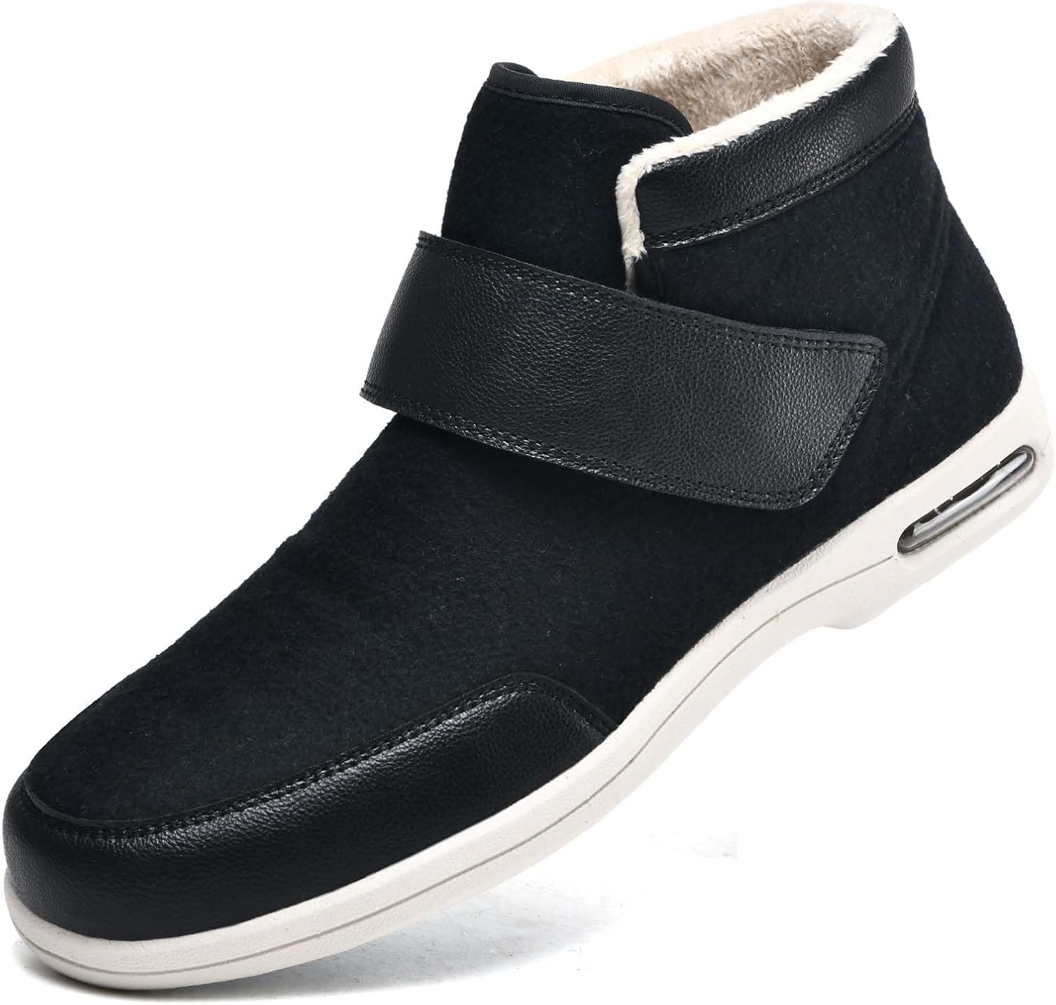 bumuam Womens Stylish Diabetic Shoes,Plush Warm Diabetic Shoes, Unisex Medical Boots for Elderly Swollen Feet, Diabetic & Edema Men 11