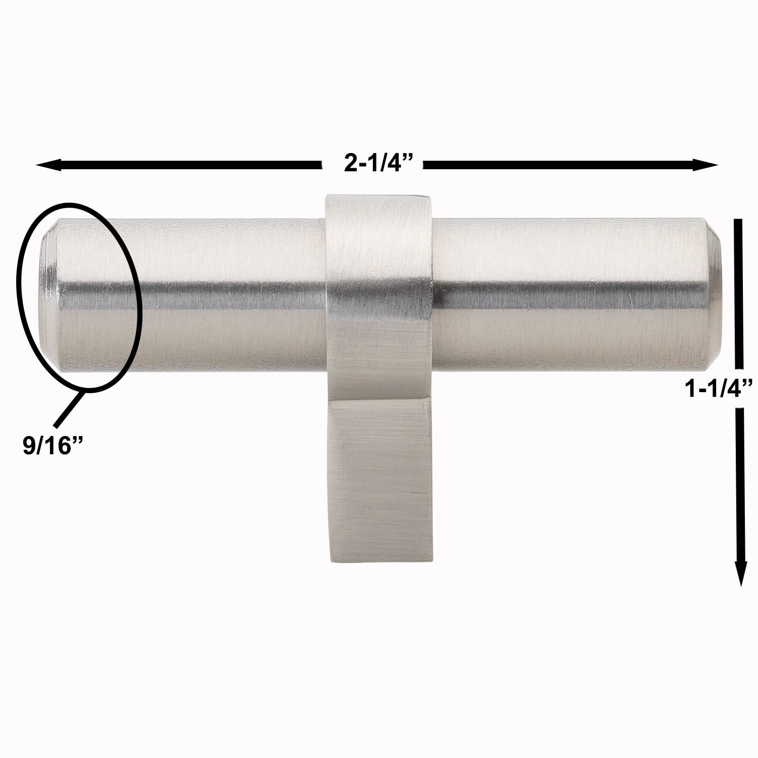 GlideRite Hardware 4002-T-SG-10 Euro-Knaufgriff, massives T-Stange, Satin-Gold, 10 Stück