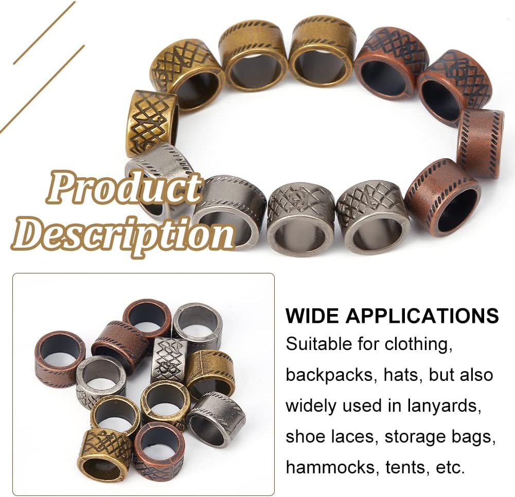Arricraft Tibetan Spacer Beads - 60 Pcs, 3 Colors Alloy, Tube, 8mm (Pack of 2)