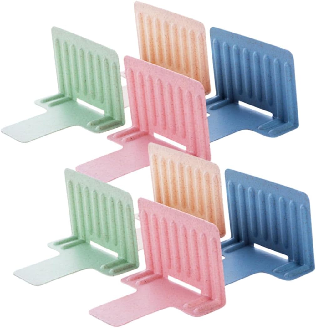 8-Piece Adjustable Freezer Dividers 6.49X5.11X3.93 Inch Storage Partition Panels for Refrigerator and Kitchen Cabinet Organization Food Separation