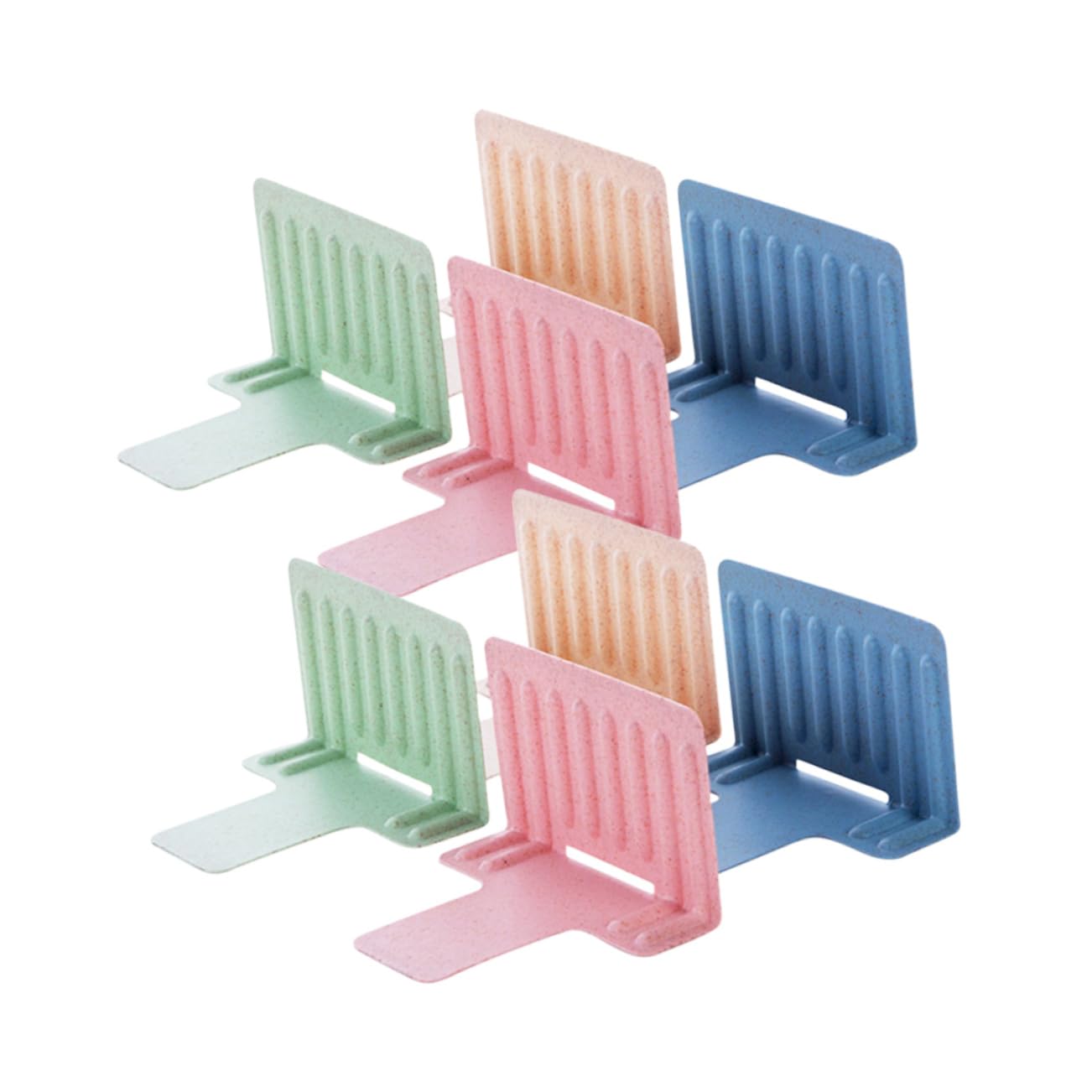 ROMISBABA 8Pcs PP Food Partition for Organized Drawer Cabinet Storage Versatile Refrigerator Dividers for Neat Arrangement of Clothes Accessories and Food Items Random Colors