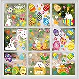 ☘ Die sticker ostern halten nicht nur auf glas, sonder auch auf fliesen oder spiegeln und oberfläche glatter haushaltsgegenstände wie Fenster, Frühlinggarten, Kinderzimmer, Wohnzimmer, in der usw.