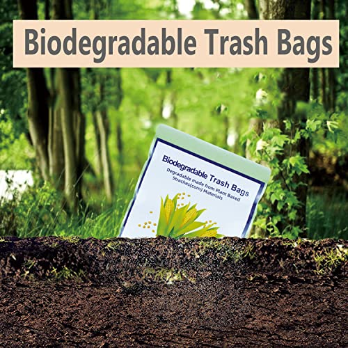 4-6 Gallon Biodegradable Trash Bags - Eco-Friendly Garbage Bags For A Cleaner Planet, Strong & Durable, Fits Most Kitchen Trash Cans & Compostable (200 Count, Compost Bags) #TOP6