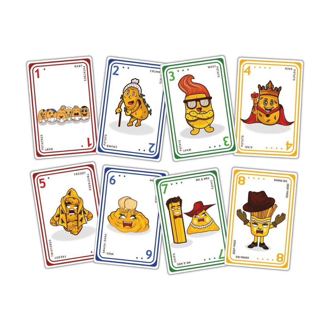 Fried Potatoes: Deep Fried Edition - Gioco di carte veloce | Olandese | 2-6 giocatori | Età 7+ | 20-40 minuti | Strategia e divertimento rigiocabile per amici e familiari