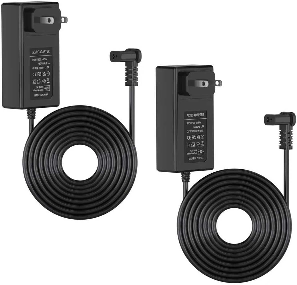 2PCS Wall Mounted Plug-in Recliner Power Supply 29V 2A AC/DC Universal 2 Pin Recliner Power Cord Compatible with ZBHWX-A290020A, W52RA73-290018, HXY-270V2220A, KDDY001, KDDY008, ZB-H290020A-C