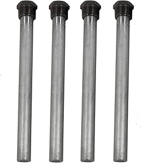 Water Connection | Anode Rod for RV Water Heater (4 Pack) | RV Water Heater Anode Rod | Magnesium Anode Rod | Suburban Anode rod | Suburban & Mor-Flo RV Water Heater parts | ¾″ NPT x 9-1/4″ Hex Head