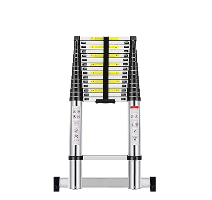 Welbuilt 7 Meter (23 Feet) Telescopic Ladder | 2-Year Warranty | EN131 Certified Foldable Multipurpose 16 Step Ladder for Home & Outdoor use