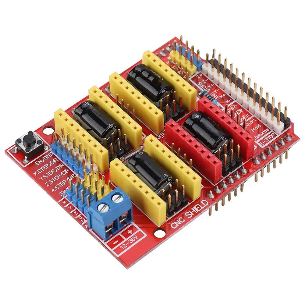 Tonysa CNC Engraver Shield płyta rozszerzająca + sterownik silnika krokowego DRV8825 + akcesoria do drukarki 3D radiator do grawerowania V3, wrzeciona PWM i kołek kierunkowy
