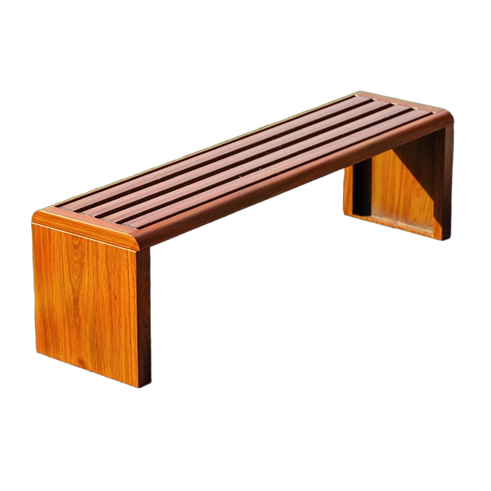 Banc de jardin en métal 150cm sans dossier en alliage de zinc pour terrasse