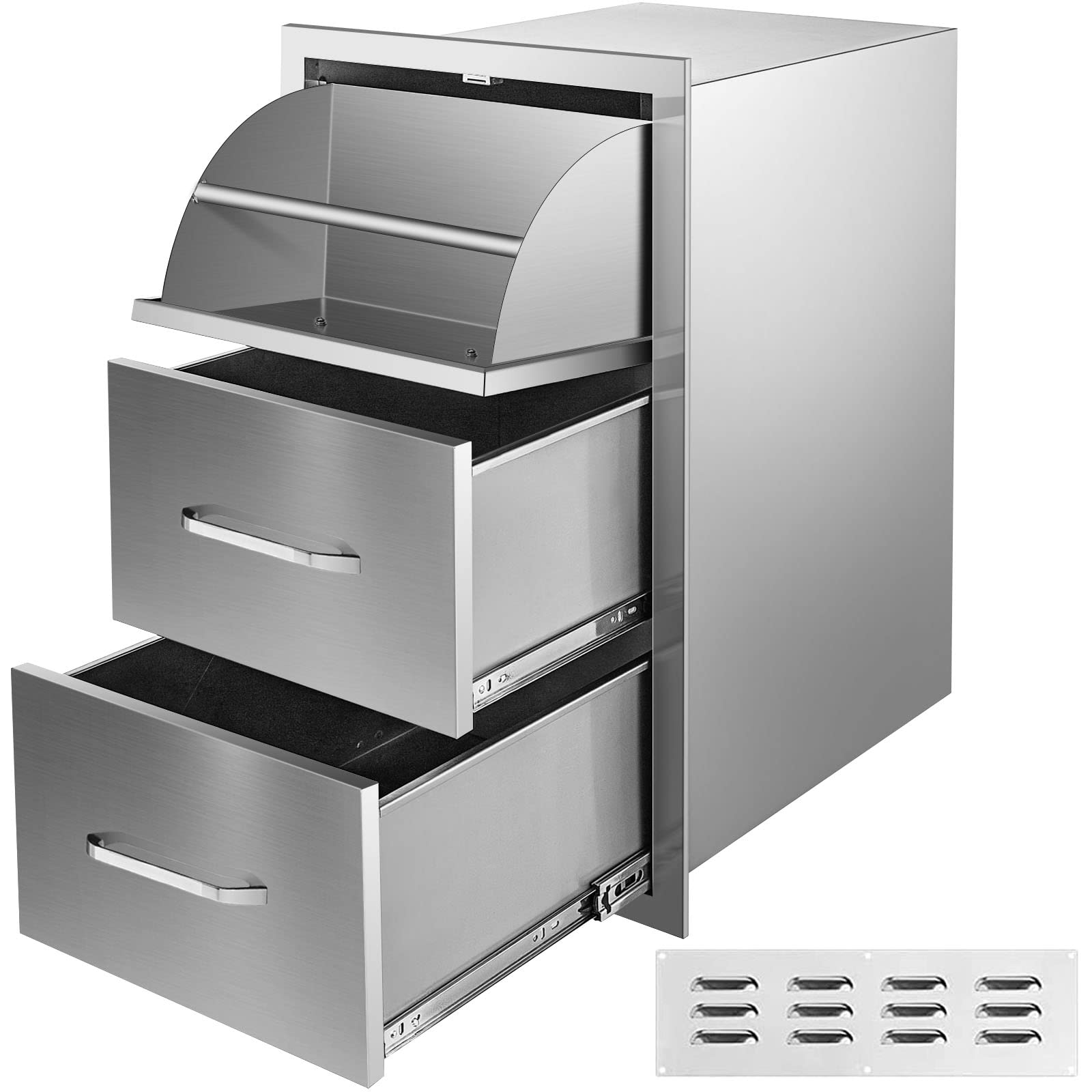 VEVOR Outdoor Kitchen Drawers 17"W x 30"H x 21"D Stainless Steel