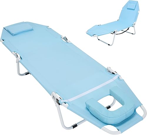 Miniatura 13 de LILYPELLE Tumbona plegable para exteriores con colchón, sillas reclinables ajustables de 5 posiciones para patio, perfectas para exteriores, tomar