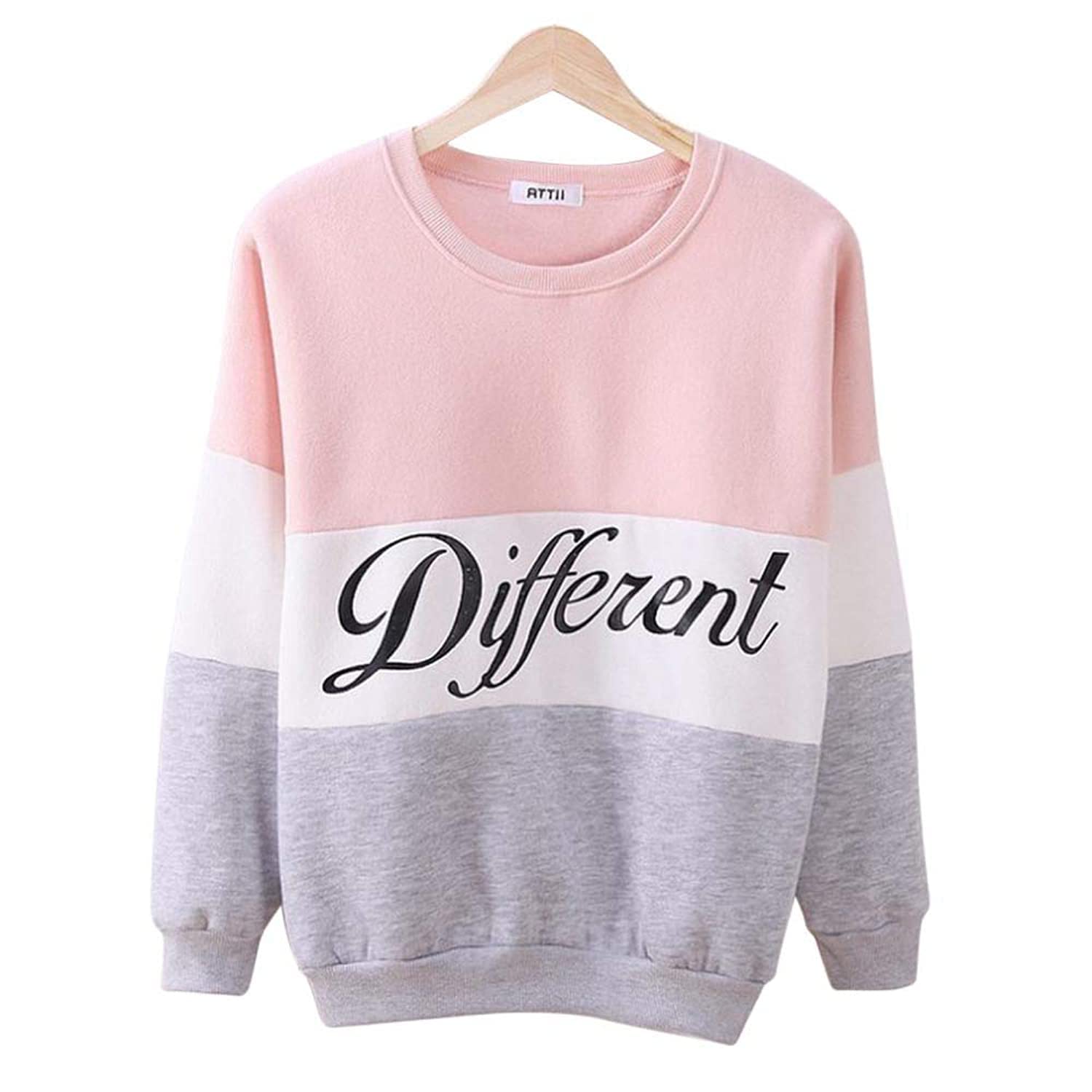 Autumn And Winter Women Printed Letter Different Women Casual Sweatshirt Hoodies Coats- Size L