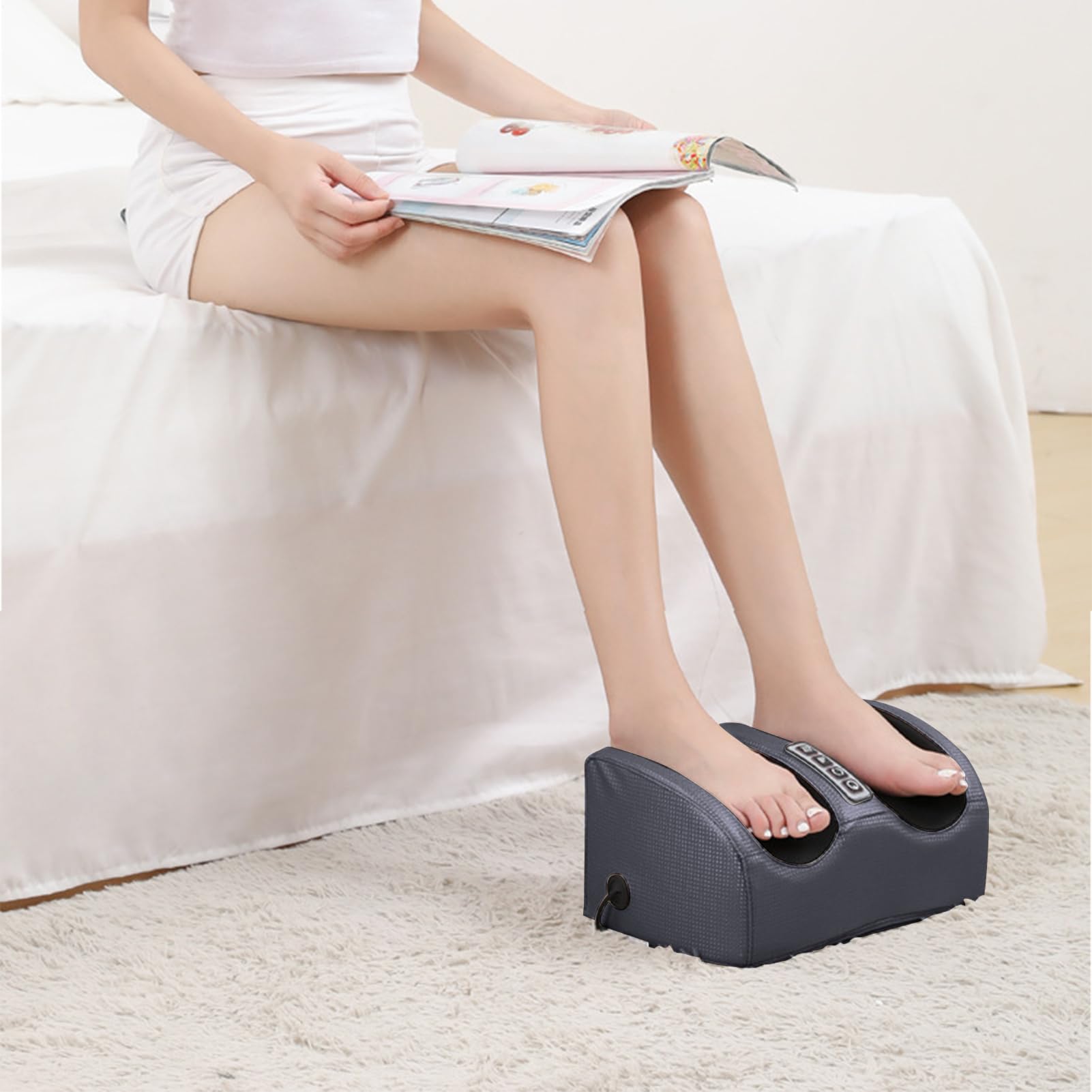 Masajeador de Pies con Calor Dispositivo de Masaje Ergonómico y Cómodo | Masajeador De Pies Con Calor Para El Hogar Para Familia, Hombres, Mujeres y Adultos en Hogar, Lugar de Trabajo, Sala de Est