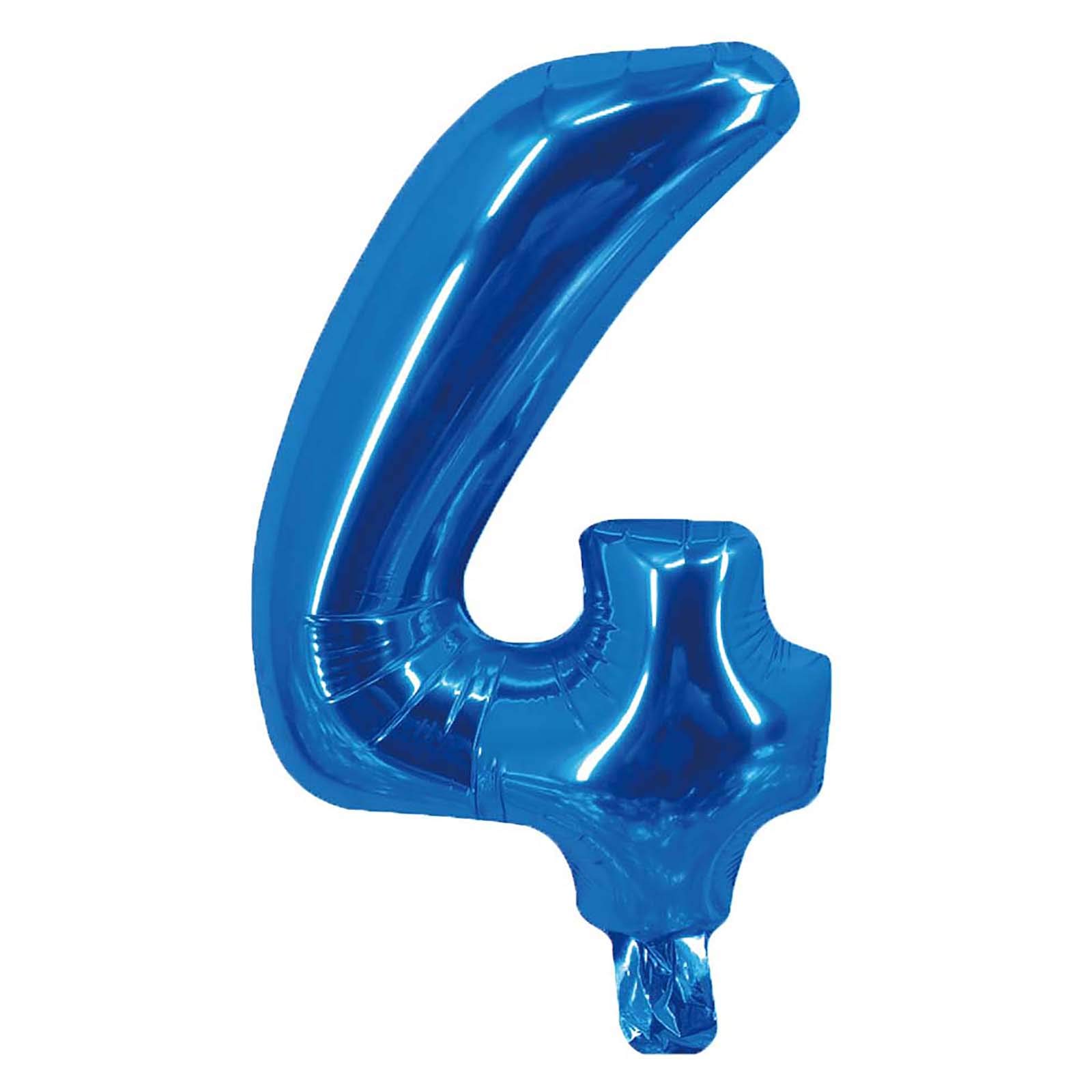 Party Time 4 Number Foil Ballon, Blue