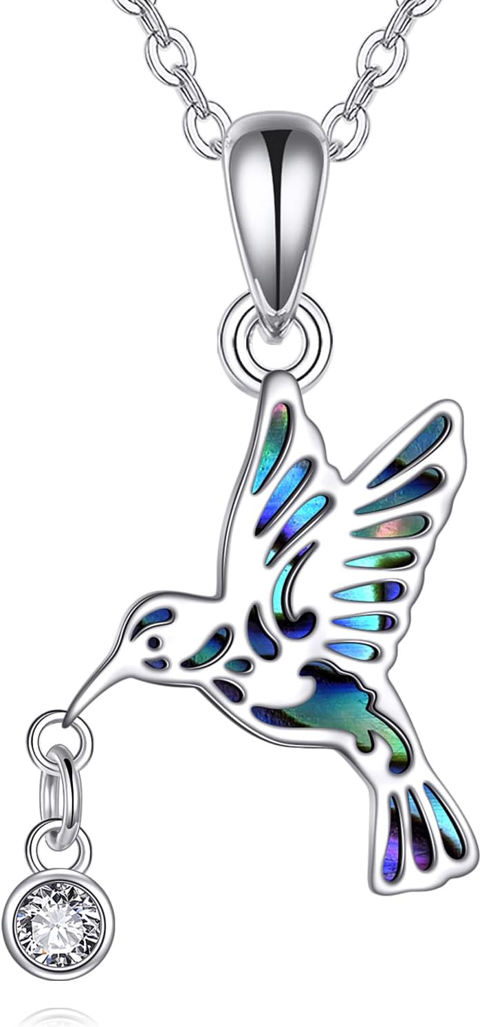 YFN Hummingbird Necklace Sterling Silver Jewelry Hummingbird Gifts for Women