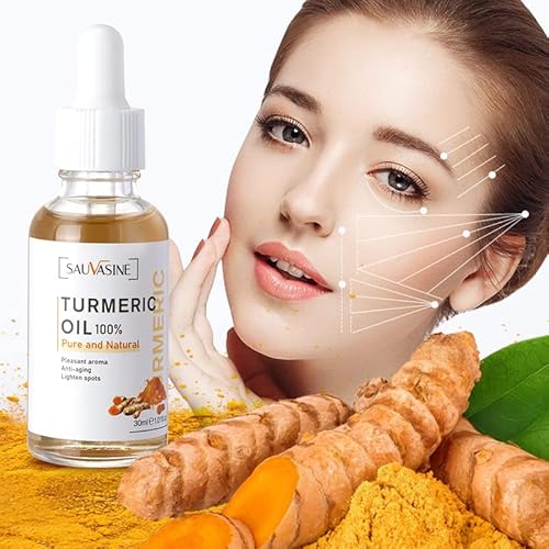 Lanthome Turmeric Oil For Dark Spot On Face, Turmeric Face Oil Moisturizing, Rejuvenating, Brightening, Soothing, Anti-Aging Repair Skin With Turmeric Root Extract #TOP4