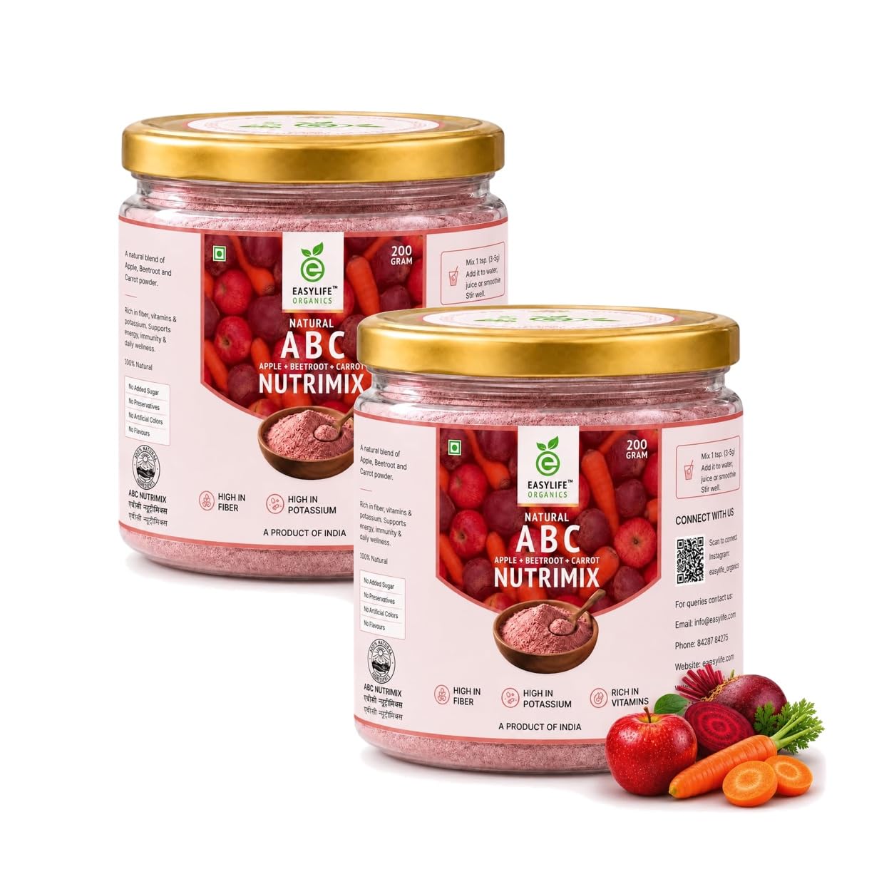 ABC Juice Powder | Skin Glow | Apple, Beetroot, Carrot | No Preservatives | No Refined Sugar | ABC Juice Primix - 400gm-image-40
